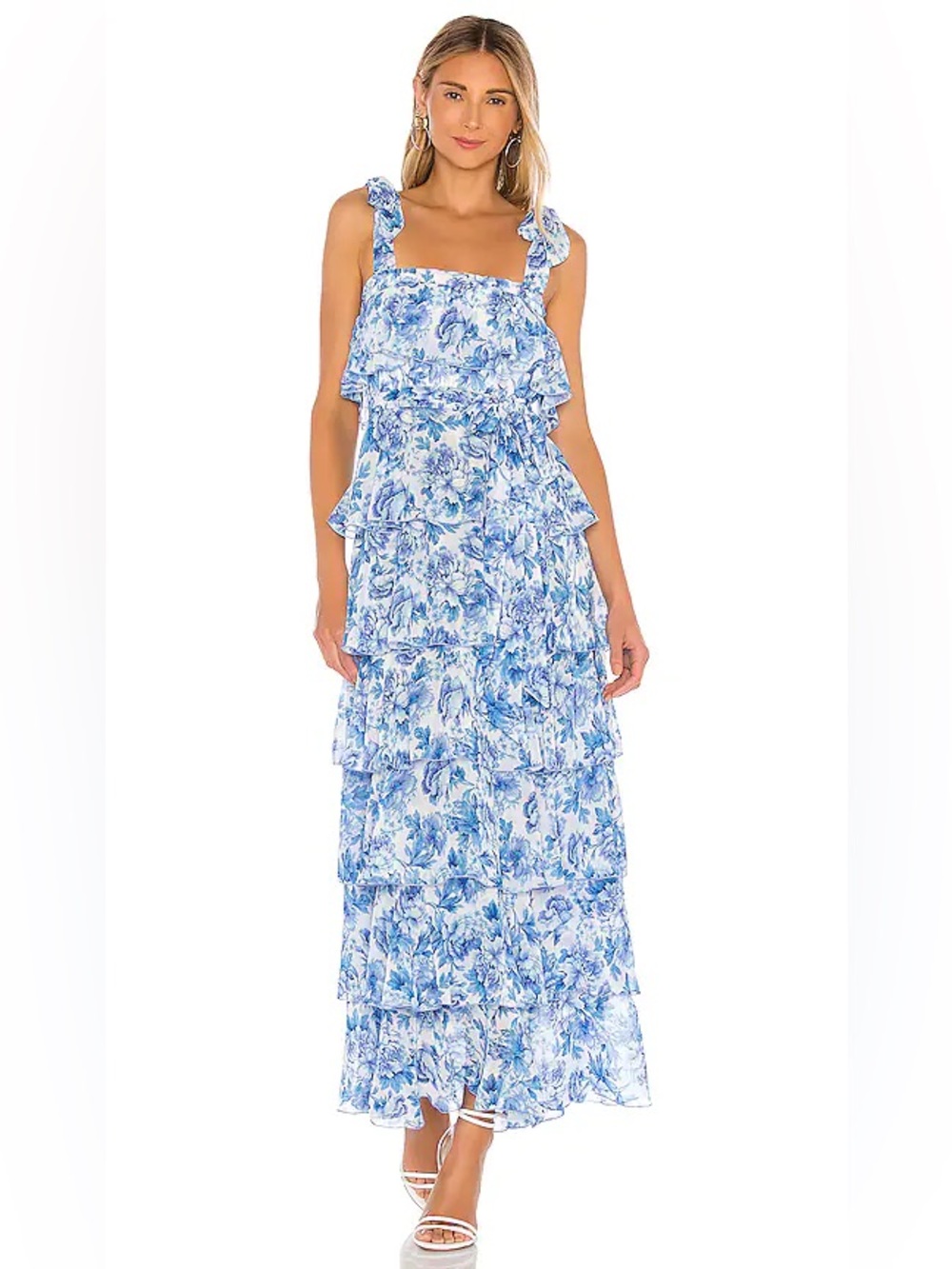 Show Me Your Mumu The Best Dress Mama Blues Floral Ruffle Maxi Size S